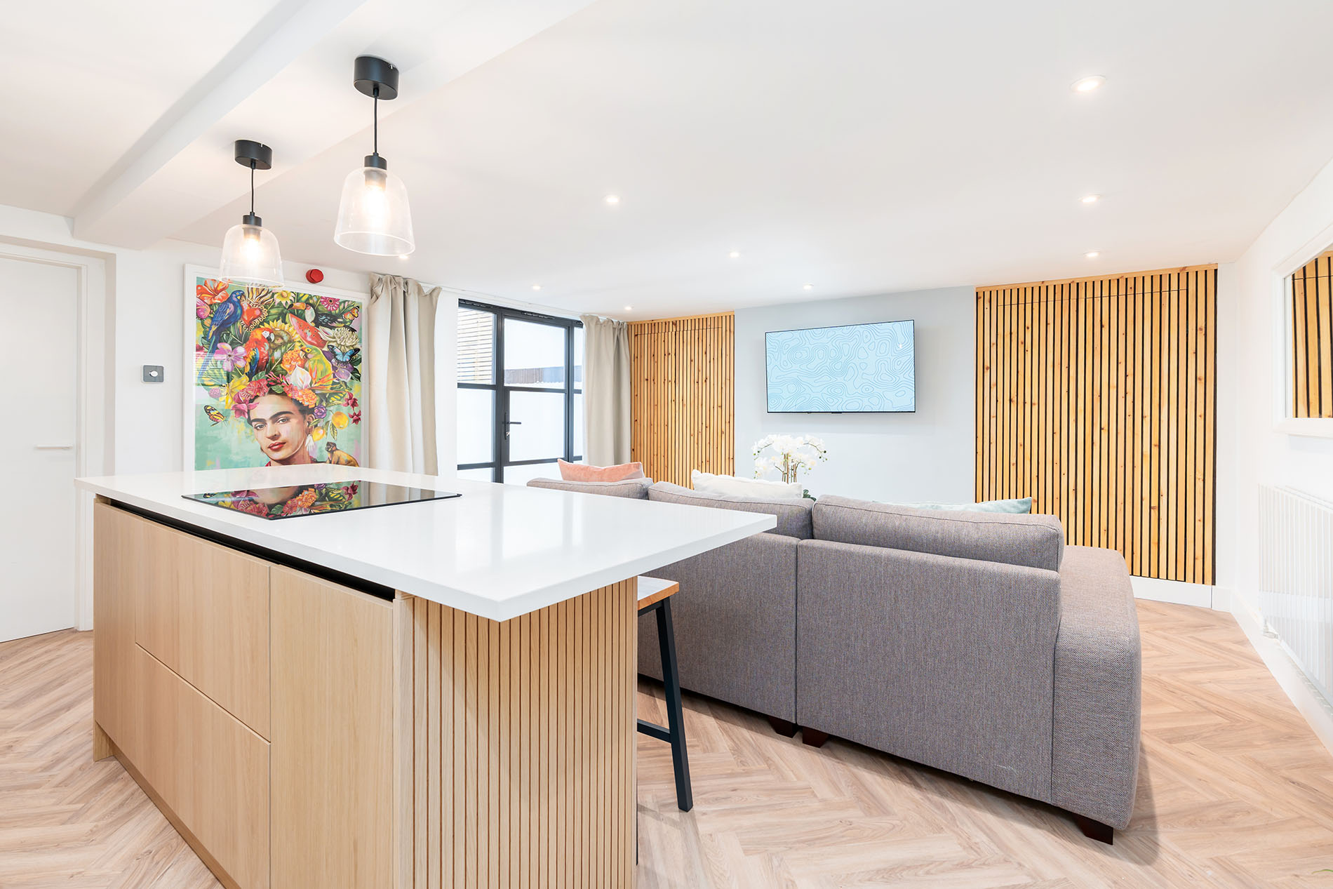 Kitchen & Living Area - First Bedroom Angle